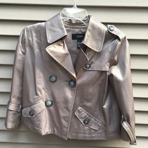 EUC Alfani petite lined bronze gold blazer jacket